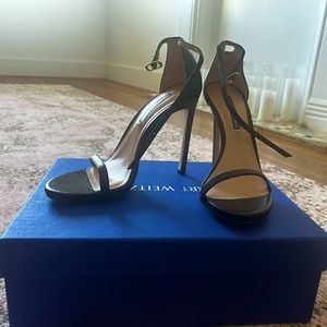 Stuart Weitzman Nudist Leather - Black Dress Napa Heel - Size 7
